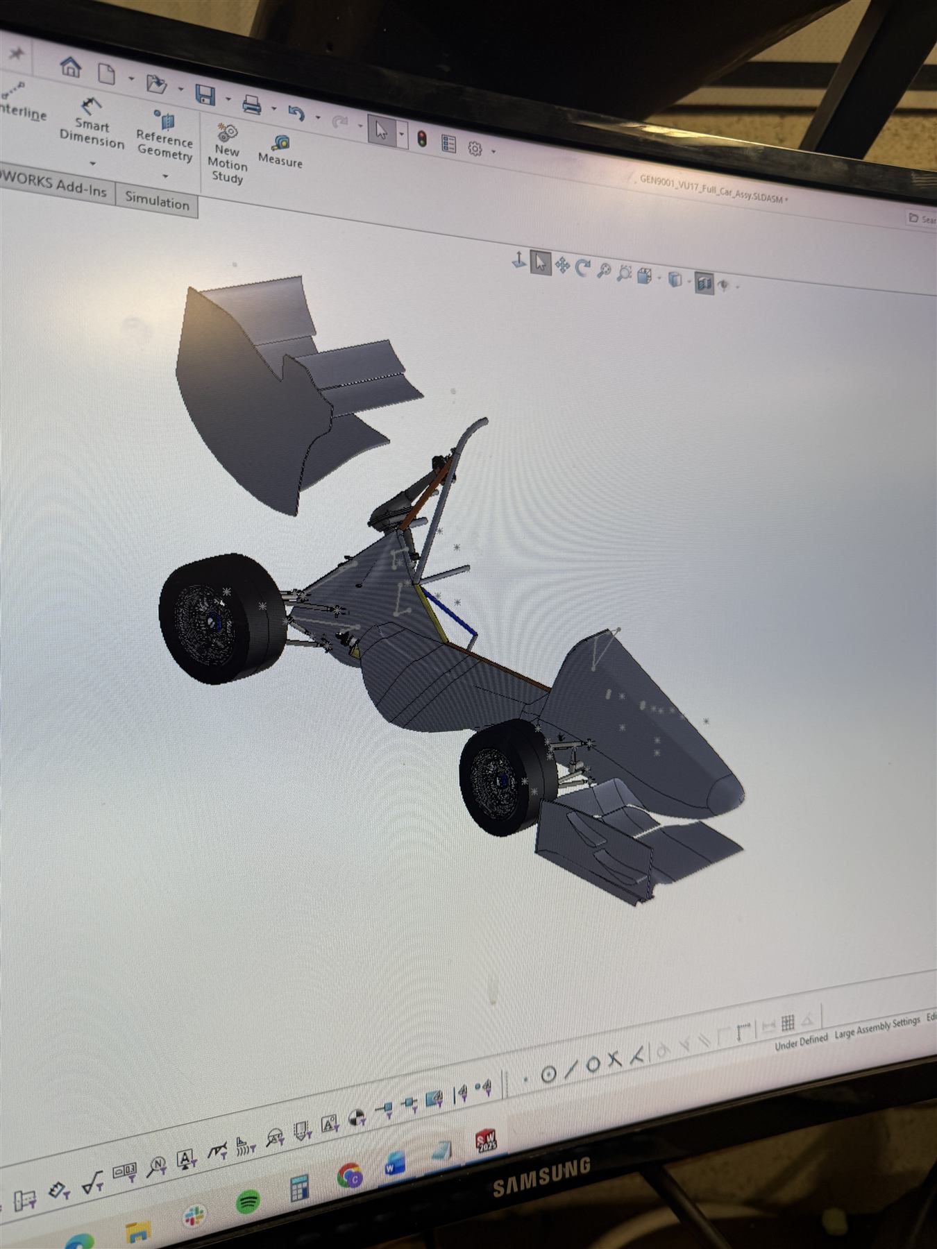 Early, basic CAD form of the VU17 aerodynamic package